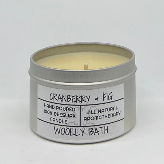 Cranberry Fig 100% Beeswax Candle - 8OZ